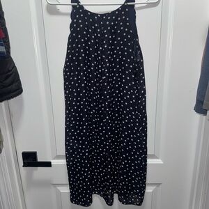 Navy Polka Dot Dress